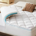 Bedlore 4-Inch Full Mattress Topper for Back Pain - Dual Layer Medium Support (2" Gel Memory Foam + 2" Cooling Fluffy Pillow Top Pad), Breathable & Pressure Relief (White)