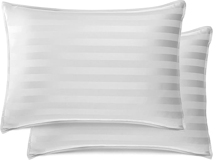 Twin Sheets by Pure Bamboo, Genuine 100% Organic Viscose Derived from Bamboo Bed Sheet Set, Luxuriously Soft & Cooling, Double Stitching, Lifetime Quality Promise (Twin, Jacquard White)