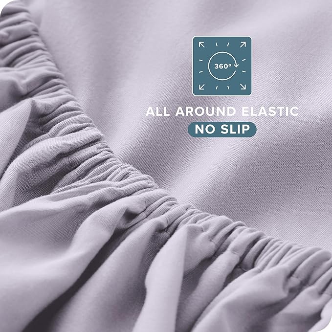 Bare Home Twin XL Sheet Set - 1800 Ultra-Soft Microfiber - Double Brushed - Deep Pockets - Easy Fit - 3 Piece Set - Bed Sheets (Twin XL, Light Lavender)