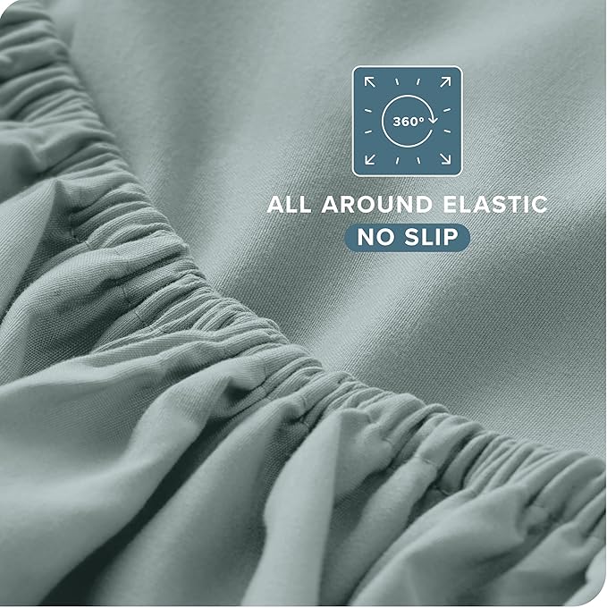 Bare Home Twin XL Sheet Set - 1800 Ultra-Soft Microfiber Twin Extra Long Sheets - Double Brushed - Deep Pockets - Easy Fit - Extra Soft - 3 Piece Set - Bed Sheets & Pillowcases (Twin XL, Sea Spray)