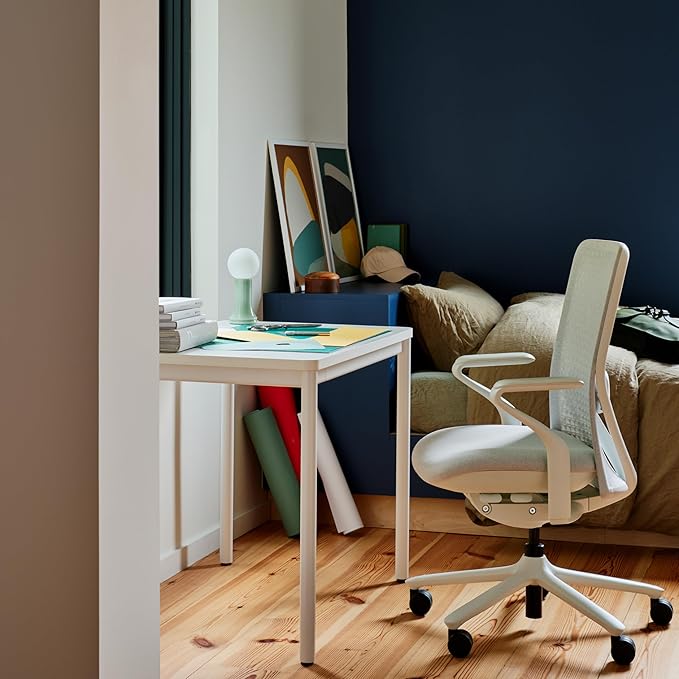 Branch Daily Desk - Functional at Home Office Desk with Effortless Assembly, Timeless Design, Rounded Corners, and Built-in Cable Notch - 36” W x 28.5” H x 24” D - Charcoal Work Table