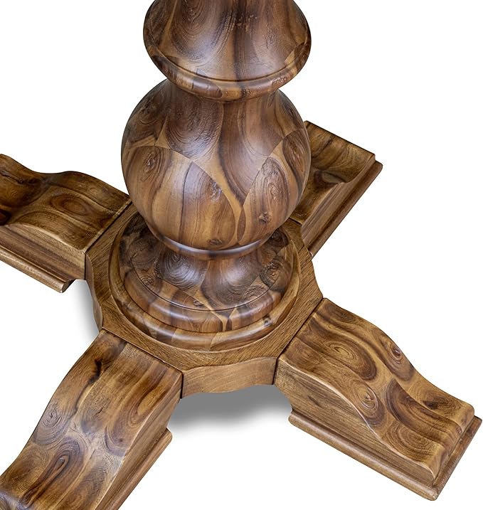 I5DA5-50N-26 5-Pc Kitchen Table Set Contain a Wooden Table and 4 Burgundy Polyester Fabric Upholstered Chairs with Button-Tufted Back, Antique Walnut