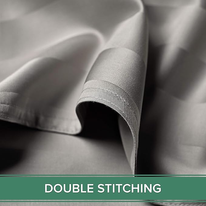 King Sheets by Pure Bamboo, Genuine 100% Organic Viscose Derived from Bamboo Bed Sheet Set, Luxuriously Soft & Cooling, Double Stitching, Lifetime Quality Promise (King, Jacquard Silver)