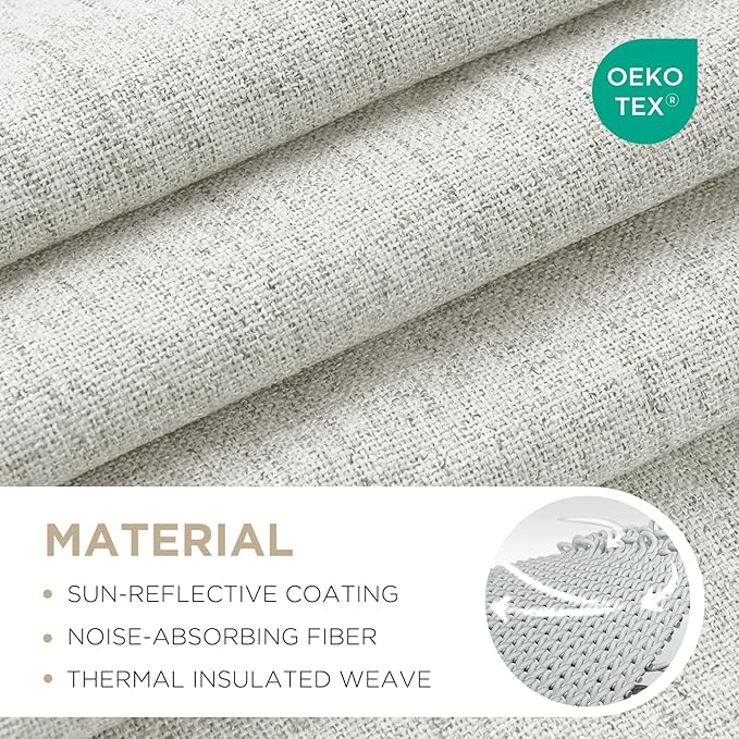 Joydeco polyester Curtains 96 inch Length 2 Panels Set Burg 100% Blackout Long Drapes for Bedroom Living Room Darkening Curtain Thermal Insulated Back tab Rod Pocket(W70 x L96 Inch, White)