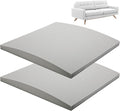 moonoom 22"x22" Couch Cushion Support, Grey Sofa Cushion Sagging Repair, Curved High Density Foam Replacement for Furniture Sagging Seat Sectional Loveseat Chair (2 Pcs)