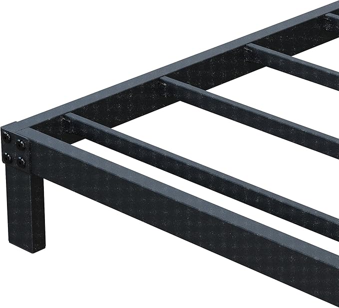7 Inch Twin Bed Frames No Box Spring Need, Low Profile Metal Platform Twin Size Bed Frame, Heavy Duty Support Bedframes Twin, Easy Assembly