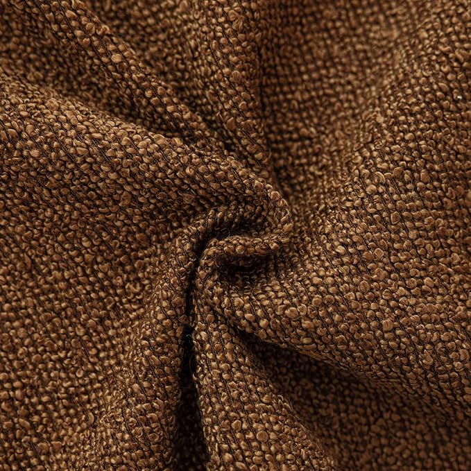 Foindtower Pack of 2 Textured Boucle Throw Pillow Covers Accent Solid Decorative Lumbar Pillow Cases Cozy Couch Cushion Case for Chair Sofa Bedroom Living Room Home Decor 12x20 Inch Hazel Brown