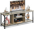 WLIVE TV Stand up to 65 Inch TV, 55" Entertainment Center, Industrial TV Console with Open Storage Shelf for Living Room and Bedroom, Gerige