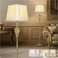 Vintage Floor Lamp for Living Room, 65" Tall Lamp with Nightlight and Beige Faux Silk Shade, Farmhouse Standing Lamp for Bedroom, Office Corner, or Study, Elegant Rustic Home Decor (LED Bulb Included)