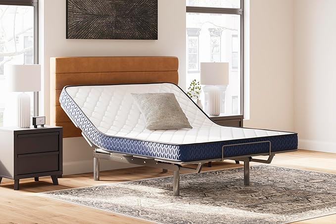 Signature Design by Ashley Twin Size Medium Firm 6 Inch Memory Foam Mattress with Breathable Quilted Cover, Fiberglass Free, Mattress in A Box