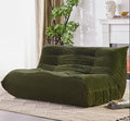 Bean Bag Chair, Loveseat Fireside Chair Large Bean Bag Sofa for Adults, Memory Foam Two Seater Couch Gaming Chairs with Comfy Design, Lazy Floor Sofa for Living Room, Bedroom, Olive Green