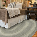 Grey Cloud Oval Braided Rug, 6x9' - Grey, Handmade with Jute - Warm Farmhouse Decor, Perfect for Living Rooms and Dining Rooms - Pet Friendly and Easy to Clean
