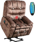 Phoenix Home Power Lift Chair with Massage and Heat for Elderly Recliner, Green Grey