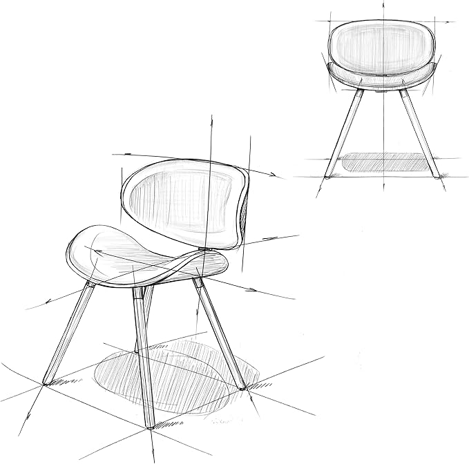 SIMPLIHOME Marana Dining Chair in Distressed Slate Grey Vegan Leather, 20.7 x 21.3 x 29.3 inches, Bentwood Backrest with Contoured Seat for Dining Room or Kitchen