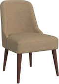 HomePop Home Decor | Upholstered Hemet Gayle Side Dining Chair | Decorative Home Furniture, Brown Boucle (Single Pack)