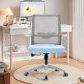 Office Chair ergonomically Designed with Breathable mesh backrest and Lumbar Support Adjustable Height Suitable for Offices Homes bedrooms Study Rooms Blue