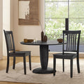COLAMY Wooden Dining Room Chairs Set of 2, Spindle High Back Windsor Kitchen Side Chair, Farmhouse Dining Chairs for Kitchen, Dining Room, Dark Brown