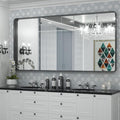 TokeShimi Black Bathroom Mirror for Wall Vanity Mirror with Non-Rusting Aluminum Alloy Brushed Matte Metal Frame for Modern Minimalist Farmhouse Home Decor (Horizontal/Vertical) (60 x 30 Inch)