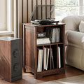 ChooChoo Record Player Stand, Vinyl Record Storage Cabinet, Turntable Stand Holds up to 160 Albums, Record Player Table Display Shelf for Living Room, Bedroom, Office, Walnut