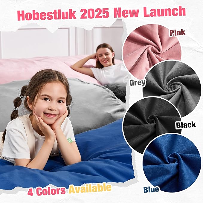 Hobestluk 4FT Bean Bag Chair Large Beanbag with Removable Cover Adult Bean Bag Chair with Portable Handle Desgin for Living Room Bedroom (Blue, 4FT)