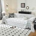 LUFEIJIASHI Boho Couch Covers for Sofa Non Slip Sofa Covers Washable Couch Covers for 3 Cushion Couch Sofa Pet Friendly Sectional Couch Cover Blanket Furniture Protector for Dogs (Grey, 71"x150")