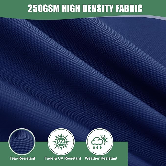 Chaise Lounge Cushions Outdoor Set of 4 - Waterproof and Fade Resistant Sun Lounger Replacement Cushions - Patio Lounger Pads with Removable Cover for Pool, Deck, 80 x 26 x 3 Inch, Navy