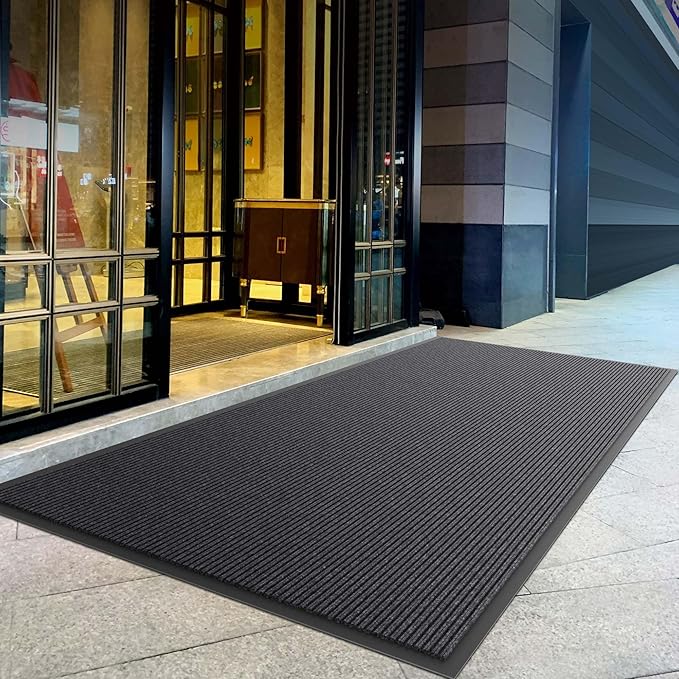 Amyracel Front Door Mat Indoor Outdoor Entrance, 36" x 60" All-Season Waterproof Heavy Duty Doormat for Outside Entry, Stain and Fade Resistant, Low Profile, Easy Clean Patio Entryway Mat