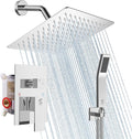 SR SUN RISE Shower System - Shower Faucet Set with 8 Inch Rain Shower Head and Handheld Shower - High Pressure Rain Shower System - All Metal Shower Faucet Trim Repair Kits - Polished Chrome