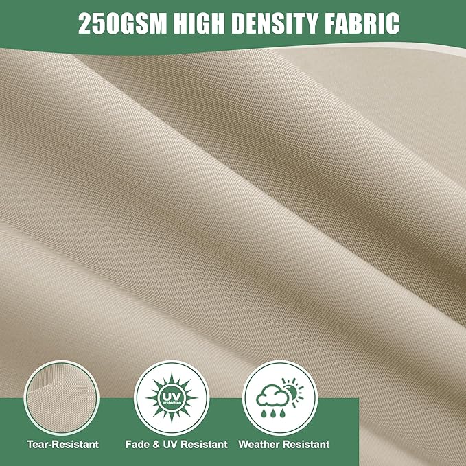 Chaise Lounge Cushions Outdoor - Waterproof and Fade Resistant Sun Lounger Replacement Cushions - Patio Lounger Pads with Removable Cover for Pool, Deck, Lawn, 72 x 21 x 3 Inch, Cream