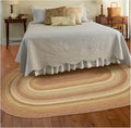 Homespice Harvest Jute Brown 4x6' Braided Rugs Oval Rugs for Living Room, Bedroom Rug and Dining Room. Pet Friendly. Decor Styles- Farmhouse Rug, Rustic, Vintage, Primitive, Country, Boho Rug