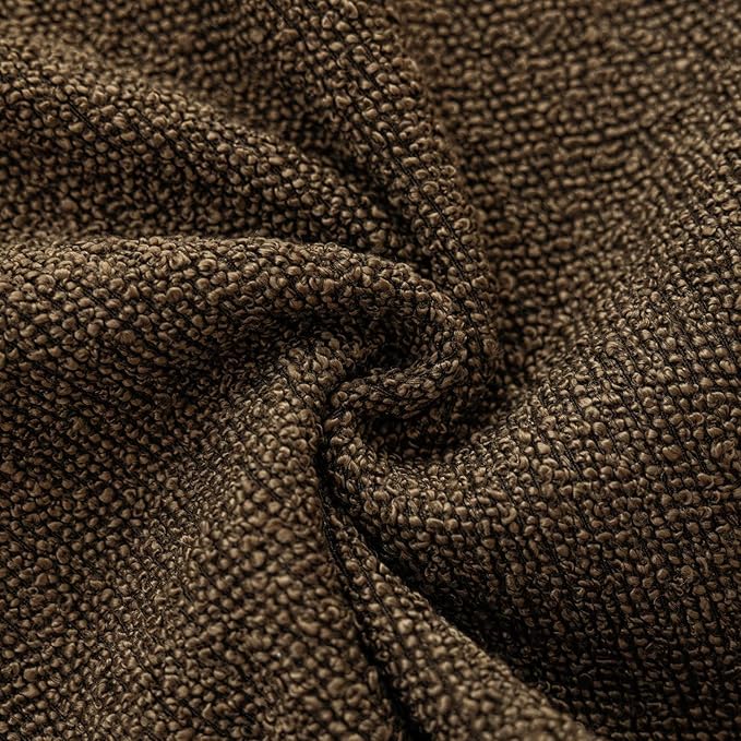 Foindtower Pack of 2 Textured Boucle Throw Pillow Covers Accent Solid Decorative Pillow Cases Cozy Woven Couch Cushion Case for Sofa Bedroom Living Room Home Decor 20x20 Inch Chocolate