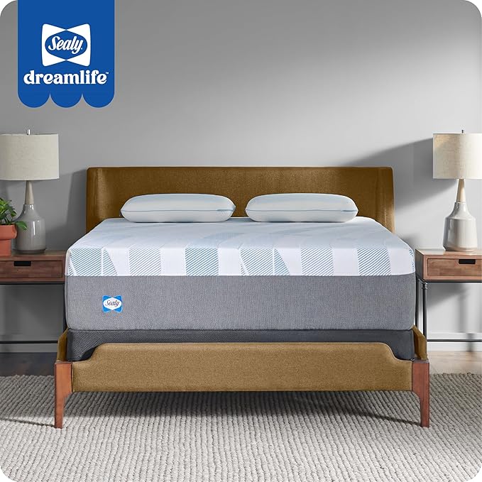 Sealy Dreamlife 14” Foam Mattress-in-a-Box, Twin XL, SealyComfort Gel Memory Foam, SealySupport Transition Foam, Machine Washable Cover