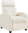 Yaheetech Fabric Recliner Chair Single Sofa Home Theater Seatting Adjustable Modern Single Reclining Chair for Living Room Bedroom Home Theater Ivory