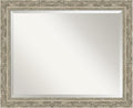Amanti Art Bathroom Mirror for Over Sink, 27x33 Filigree Silver Rectangle Vanity Mirror, Large Traditional Frame, Hangs Horizonally and Vertically, Bathroom Wall Decor, Beveled Edge