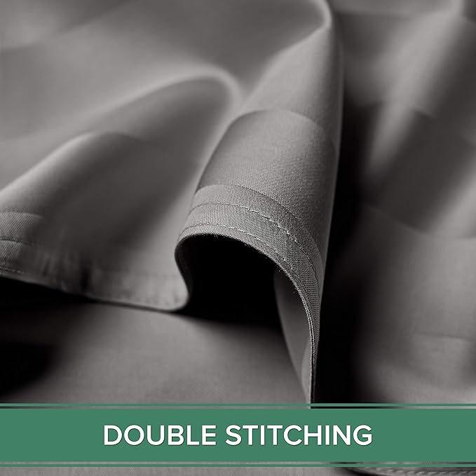 Twin Sheets by Pure Bamboo, Genuine 100% Organic Viscose Derived from Bamboo Bed Sheet Set, Luxuriously Soft & Cooling, Double Stitching, Lifetime Quality Promise (Twin, Jacquard Stone)