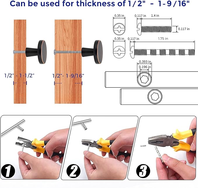 Ravinte 30 Pack Drawer Pulls 1-1/4 Inch Kitchen Cabinet Knobs Solid Round Dresser Drawer Knobs Oil-Rubbed Bronze Dresser Knobs Drawer Knobs Simple Cabinet Hardware for Cupboard Drawer Pulls