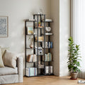 Bookshelf，Small Bookcase for Small Space，6-Tier Bookshelf for Living Room, Home Office, Study，7.87 x 26.77 x 55.5 Inches,Black