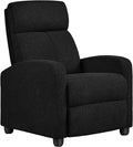 Yaheetech Boucle Recliner Chair Single Sofa Home Theater Seating Adjustable Modern Single Reclining Chair for Living Room Bedroom Home Theater Black
