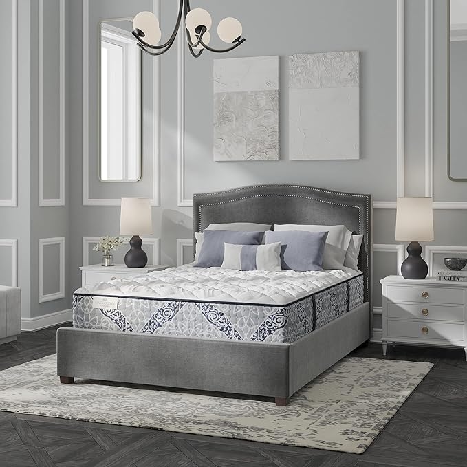 Kingsdown Cushion Firm Hybrid Mattress Full Cooling Gel Memory Foam Layer Multi-Layered Motion Isolation Cool Sleep Quilted Top Luxury Mattresses, 13.5-Inch Passions Merridale