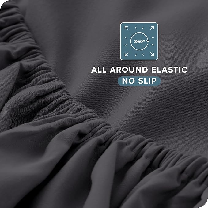 Bare Home Full Sheet Set - Luxury 1800 Ultra-Soft Microfiber Full Bed Sheets - Double Brushed - Deep Pockets - Easy Fit - 4 Piece Set - Bedding Sheets & Pillowcases (Full, Forged Iron Grey)