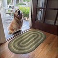 Pinecone Oval Woven Rug 27x45 - Country Style Braided Jute Entryway Rug for Rustic Decor