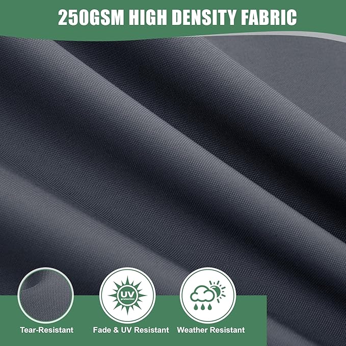 Chaise Lounge Cushions Outdoor - Waterproof and Fade Resistant Sun Lounger Replacement Cushions - Patio Lounger Pads with Removable Cover for Pool, Deck, Lawn, 72 x 21 x 3 Inch, Dark Grey