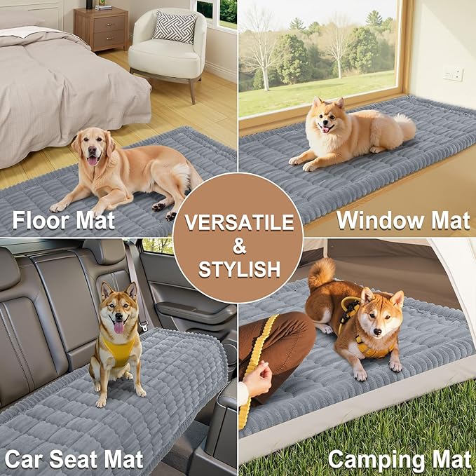 Smiry Couch Cover for Dogs Washable, Non Slip Fuzzy Pet Couch Covers for 3 Cushion Sofa Pet Friendly, Thick Soft Sofa Slipcovers Cushion Protector (Grey, 27.6" x 70.9")