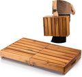 Holana 25in One Foldable Step Stool for Elderly - Acacia Wood High Riser Step Stool for Adults Kid - Wooden Mobility Stepping Stools 400 Lbs Load Capacity for Bathroom Aid Handicap, Bed,Kitchen,Garden