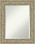 Amanti Art Silver Bathroom Mirror for Over Sink, 31x25 Luxe Antique Silver Rectangle Vanity Mirror, Medium Traditional Frame, Hangs Horizonally and Vertically, Bathroom Wall Decor, Beveled Edge
