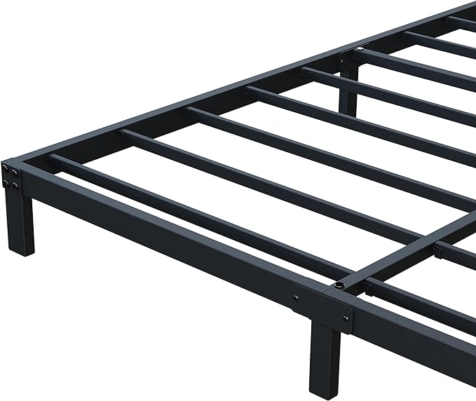 7 Inch King Bed Frame No Box Spring Need, Low Profile Metal Platform King Size Bed Frame, Heavy Duty Support Bedframes King, Easy Assembly