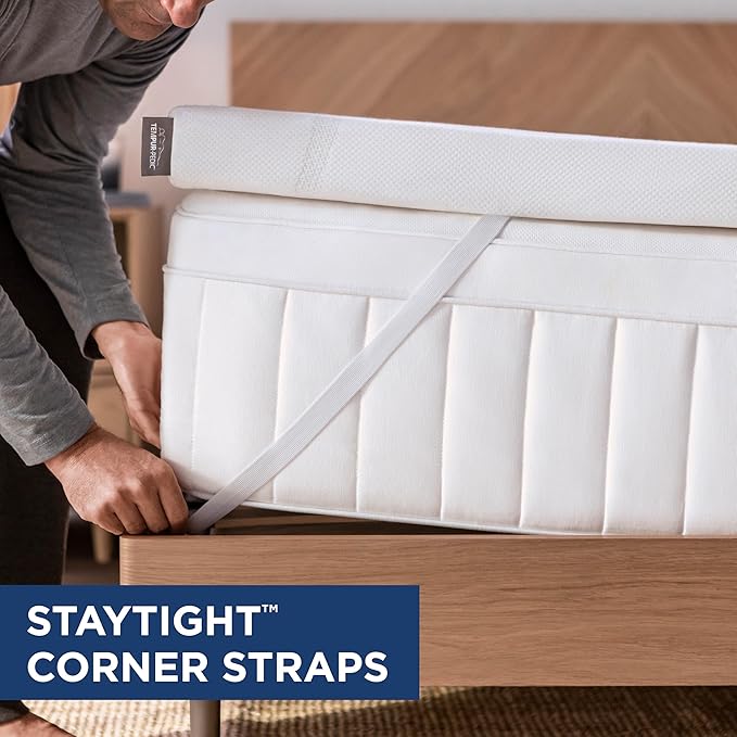 Tempur-Pedic TEMPUR Supreme 3-Inch Mattress Topper, Medium Firm, California King, White