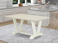 East West Furniture VT026 V-Style Dining Room Table - a Rectangle Kitchen Table Top with Stylish Legs, 36x60 Inch, Multi-Color