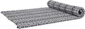 Leewadee - Kapok Roll Mat – Handcrafted Folding Sleep & Relaxation Mattress from Thailand, Ideal as Guest Bed, Camping Mat, Yoga Mat or Traditional Futon, 75 x 39 inches, Black White