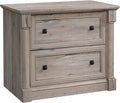 Sauder Palladia 2 Drawer File Cabinet, Lateral Filing Cabinets for Home Office, Hanging File Folders Organizer, Interlocking Drawers, in Split Oak Finish